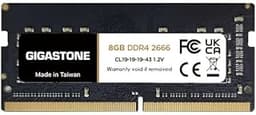 【DDR4 RAM Laptop Only】 GIGASTONE 8GB DDR4 2666MHz (2400MHz or 2133MHz) PC4-21300 (PC4-19200/17000) CL19 1.2V SODIMM 260 Pin Unbuffered Non ECC High Performance Notebook Memory Upgrade