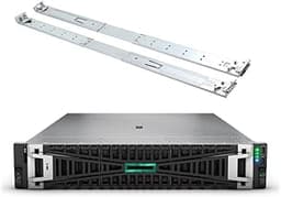 HPE ProLiant DL380 Gen11 2U Rack Server Bundle with Dual Xeon 6430 32-Core 2.1GHz, 256GB DDR5 Memory, 30.72TB Enterprise SATA SSD Storage, RAID, Dual Power, iLO and Rail Kit