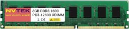 8GB (1X8GB) DDR3 1600MHZ PC3-12800 UDIMM 2Rx8 1.35V 240-PIN Non-ECC Unbuffered Desktop PC Computer Memory