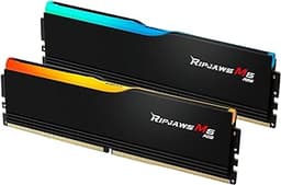 G.SKILL Ripjaws M5 RGB Series DDR5 RAM (Intel XMP 3.0) 96GB (2x48GB) 6400MT/s CL32-39-39-102 1.35V Desktop Computer Memory U-DIMM - Matte Black (F5-6400J3239F48GX2-RM5RK)