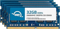 OWC 128GB (4 x 32GB) PC21300 DDR4 2666MHz 260pin SO-DIMMs Memory Ram Upgrade Compatible with 27 iMac w/Retina 5K (Early 2019 and up) and Compatible PCs (OWC2666DR4S128S)