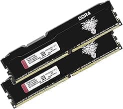 Yongxinsheng DDR4 3200MHz 32GB Kit (16GBx2) Desktop RAM PC4-25600 UDIMM Non-ECC Unbuffered 1.35V 288 Pin CL16 PC Computer Memory Upgrade Module Support XMP 2.0 Auto Overclocking (Black)