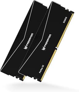 Acer Predator Pallas II DDR5 RAM 64GB (32GBx2) 6400MHz CL30 PC5-51200 Intel XMP 3.0 AMD EXPO Compatible Computer Memory, Black - BL.9BWWR.437