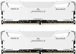 Pinnacle Konduit 16GB KIT(2x8GB) DDR4 3200MHz PC4-25600 CL16-18-18-38 XMP2.0 Overclocking 1.35V Compatible for AMD and Intel Desktop Gaming PC Memory Module RAM - White