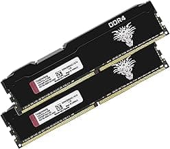 Yongxinsheng DDR4 2666MHz 32GB Kit (16GBx2) Desktop RAM PC4-21300 UDIMM Non-ECC Unbuffered 1.2V 288-Pin CL19 PC Computer Memory Upgrade Module Kit (Black)