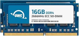 OWC 32GB (2X16GB) DDR4 RAM Compatible with Synology and QNAP NAS Systems 2666MHz PC4-21300 CL19 ECC Unbuffered SODIMM 2Rx8 1.2V Memory Upgrade