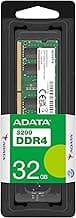 ADATA 32GB DDR4 3200MHz Desktop RAM Memory Module | 1x32GB UDIMM PC4-25600 | CL22 Non-ECC Unbuffered | 288-Pin DIMM for Desktop PCs | AD4U320032G22-SGN