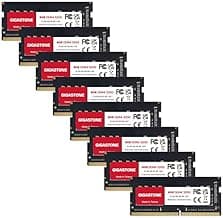 【DDR4 RAM Laptop Only】 GIGASTONE 64GB Kit (8x8GB) DDR4 3200MHz (2933MHz or 2666MHz) PC4-25600 (PC4-23400/21300) CL22 1.2V SODIMM 260 Pin Unbuffered Non ECC High Performance Notebook Memory Upgrade