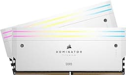 CORSAIR Dominator Titanium RGB DDR5 RAM 32GB (2x16GB) DDR5 7200MHz CL34 Intel XMP iCUE Compatible Computer Memory - White (CMP32GX5M2X7200C34W)