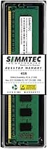 Simmtec RAM 4GB DDR4 2666MHz DIMM PC4-21300 UDIMM Non-ECC 1.2V CL19 288-Pin Desktop Computer RAM Memory Upgrade Module