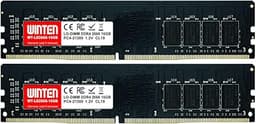 WINTEN DDR4-2666 16GB (2 x 8GB) 288-Pin CL19 1.2V DIMM SDRAM Internal Memory/Expansion Module for Desktop PCs WT-LD2666-D16GB