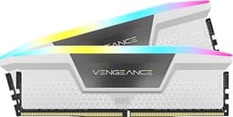 Vengeance RGB DDR5 RAM 32GB (2x16GB) 6400MHz CL36-48-48-104 1.35V AMD Expo Intel XMP 3.0 Desktop Computer Memory – White (CMH32GX5M2B6400Z36W)