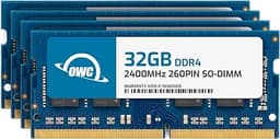 OWC 128GB (4 x 32.0GB) 2400MHz DDR4 PC4-19200 SO-DIMM 260 Pin CL17 Memory Ram Module Upgrade (OWC2400DR4S128S)