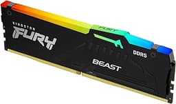 Fury Beast RGB 16GB 6000MT/s DDR5 CL36 Desktop Memory | AMD Expo | Single Module | KF560C36BBE2A-16