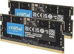 Crucial 64GB DDR5 RAM, 5200MHz (or 4800MHz) Laptop Memory Kit, SODIMM 262-Pin, Compatible with 13th Gen Intel Core and AMD Ryzen 7000 - CT2K32G52C42S5