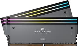Dominator Titanium RGB DDR5 64GB (2x32GB) DDR5 6000MHz CL30 AMD Expo Intel XMP iCUE Compatible Computer Memory – Gray (CMP64GX5M2B6000Z30)