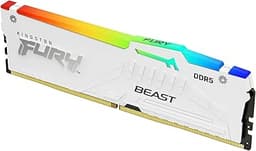 FURY Beast White RGB 16GB 5200MT/s CL40 DDR5 XMP DIMM | Infrared Syncing | FURY CTRL Software | Overclocking | Intel XMP 3.0 | Single Module | KF552C40BWA-16