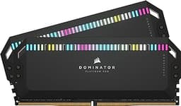 Dominator Platinum RGB DDR5 RAM 32GB (2x16GB) 6400MHz CL32 Intel XMP iCUE Compatible Computer Memory - Black (CMT32GX5M2B6400C32)