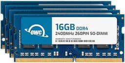 OWC 64GB (4x16GB) DDR4 2400MHZ PC4-19200 CL17 2RX8 Non-ECC SODIMM 1.2V 260-pin Laptop Notebook Memory RAM Upgrade Module