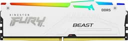 Fury Beast White RGB 16GB 6000MT/s DDR5 CL36 DIMM Desktop Gaming Memory Single Module AMD Expo/Intel XMP - KF560C36BWE2A-16
