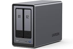 UGREEN NAS DXP2800 2-Bay Desktop All-Round NASync Ideal for Small Team, Enthusiasts, Intel N100 Quad-core CPU, 8GB DDR5 RAM, 2.5GbE, 2X M.2 NVMe Slots, 4K HDMI, Network Attached Storage (Diskless)