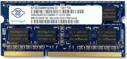 NANYA NT4GC64B8HG0NS-DI 4GB Notebook SODIMM DDR3 PC12800(1600) UNBUF 1.5v 2RX8 204P 512MX64 256mX8 C
