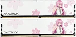 ANACOMDA Girl ANA Kingsnake DDR5 RAM 32GB (2 x 16GB) 6400MHz CL36 288-Pin Desktop Memory with Heatsink - Made in Taiwan