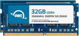 OWC 64GB (2x32GB) DDR4 2666MHz PC4-21300 CL19 2RX8 Non-ECC SODIMM 1.2V 260-pin Laptop Notebook Memory RAM Upgrade Module
