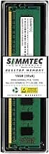 Simmtec RAM 16GB DDR4 2400MHz DIMM PC4-19200 (PC4-2400T) CL17 2Rx8 1.2V Non-ECC UDIMM 288 Pin - Desktop PC Computer Memory Upgrade Module