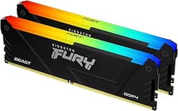 FURY Beast 32GB (2x16GB) 3200MT/s DDR4 CL16 Desktop Memory Kit of 2 | Intel XMP | AMD Ryzen | Plug n Play | RGB Infrared Syncing | KF432C16BB2AK2/32
