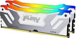 Renegade DDR5 RGB Silver/White XMP 48GB (2x24GB) 8400MT/s CL40 CUDIMM Desktop Gaming Memory Kit of 2 - KF584CU40RWAK2-48