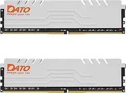 DATO DDR4 RAM 32GB (16GBx2) 3200MHz with Heatsink dimm PC3200 CL16 1.35V PC4-25600 288Pin Non-ECC UDIMM Desktop Memory Module for Gaming - Extreme White
