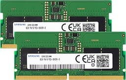 Samsung 16GB (2x8GB) DDR5 5600MHz PC5-44800 CL46 SODIMM 1Rx16 Single Rank 1.1V 262-Pin Laptop, Notebook RAM Memory