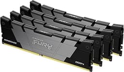 Kingston FURY Renegade 128GB (4x32GB) 3600MT/s DDR4 CL18 Desktop Memory Kit of 4 | Intel XMP | AMD Ryzen | KF436C18RB2K4/128