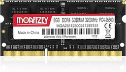 8GB DDR4 RAM 3200MHz PC4-25600 CL22 Laptop Memory SODIMM, 260-Pin 1.2V 2Rx8 Dual Rank Non-ECC Unbuffered Laptop Notebook RAM Upgrade - Black