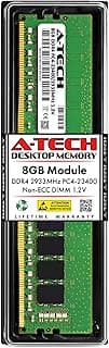 A-Tech 8GB DDR4 2933MHz PC4-23400 (PC4-2933Y) CL21 UDIMM 1.2V Non-ECC DIMM 288-Pin Desktop Computer RAM Memory Upgrade Module