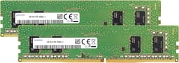 Samsung 8GB (2x4GB) DDR4 3200MHz PC4-25600 (PC4-3200AA) CL22 UDIMM 1Rx16 Single Rank 1.2V Non-ECC DIMM 288-Pin Desktop PC RAM Memory