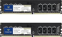 Timetec Premium 16GB KIT (2x8GB) DDR4 2400MHz (PC4-2400T) PC4-19200 UDIMM Desktop RAM – 288-Pin 1.2V CL17 Non-ECC Unbuffered DIMM Memory Module Upgrade
