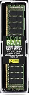 64GB 1X64GB DDR5 4800MHZ PC5-38400 2Rx4 1.1V CL40 288-PIN ECC Registered RDIMM NEMIX RAM Server Memory Compatible with Dell Precision 7875 Tower Workstation
