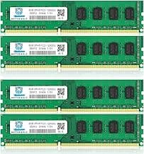 【DDR3 RAM 32GB】 32GB (4X8GB) PC3-12800U DDR3-1600 UDIMM 2Rx8 DIMM RAM DDR3 8GB 1600MHz SDRAM 240-Pin 1.5V CL11 Non-ECC Desktop PC Memory Kit