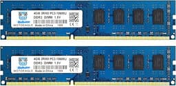 8GB Kit (2x4GB) DDR3 1333MHz UDIMM 4GB PC3-10600U 2RX8 PC3 1333 DDR3 10600 CL9 1.5V 240-PIN Non-ECC Unbuffered Desktop Memory RAM Module