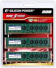 Silicon Power Memory Module 240pin DIMM DDR3 – 1333 (PC3 – 10600) 1gbx3 Set of 3 Blister Pack sp003gbltu133s32