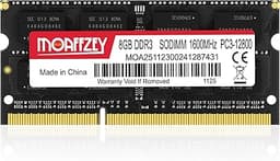 8GB DDR3 RAM 1600MHz PC3-12800 CL11 Laptop Memory SODIMM, 204-Pin 1.5V 2Rx8 Dual Rank Non-ECC Unbuffered Laptop Notebook RAM Upgrade - Black