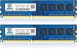 Motoeagle 16GB (2X8GB) PC3L-12800U DDR3L-1600 UDIMM RAM 2Rx8 DIMM DDR3 8GB 1600MHz PC3 12800 SDRAM 240-Pin 1.35V CL11 Non-ECC Desktop PC Memory Kit