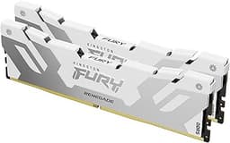 Kingston Fury Renegade DDR5 RGB Silver/White XMP 48GB (2x24GB) 8000MT/s CL38 DIMM Desktop Gaming Memory Kit with 2 - KF580C38RWAK2-48