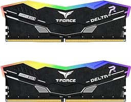 T-Force Delta Alpha RGB DDR5 Ram 64GB Kit (2x32GB) 6000MHz (PC5-48000) CL38 Intel XMP 3.0 & AMD Expo Compatible Desktop Memory Module Ram Black FF7D564G6000HC38JDC01