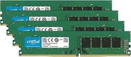 Crucial 64GB Kit (16GBx4) DDR4 2400 MT/s (PC4-19200) DR x8 DIMM 288-Pin Memory - CT4K16G4DFD824A