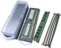 6-Pack DIMM Memory Hard Case, Anti-Static Protective Storage Holder for Desktop & Server RAM: DDR5, DDR4, DDR3, DDR2, ECC REG Modules