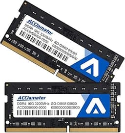 Acclamator DDR4 32GB Kit (2x16GB) 3200MHz (or 2933MHz or 2666MHz) PC4-25600 CL22 1.2V Unbuffered Non-ECC SODIMM 260-Pin Laptop Notebook PC Computer Memory Module Ram Upgrade