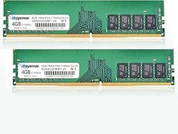8GB DDR4 17000U PC4 2133 2X4GB UDIMM, DDR4-2133MHz PC4-17000 CL15 1Rx8 1.2V Non-ECC 288 Pin Desktop Memory Module Ram